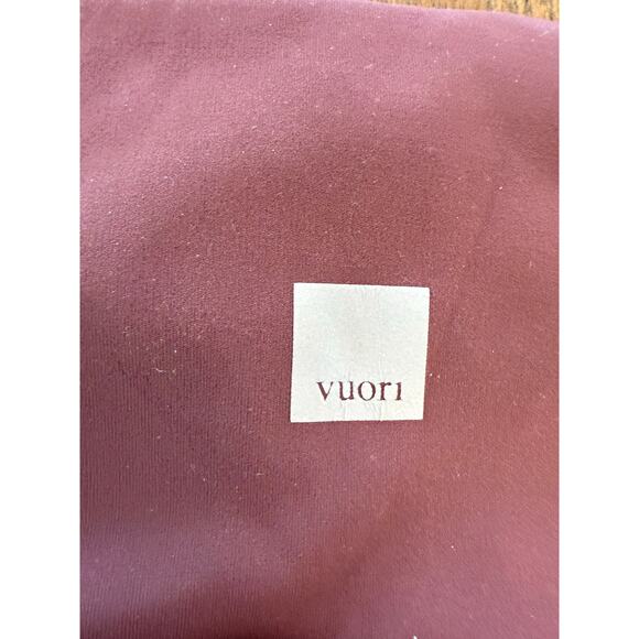 Vuori HR Racer Side Stripe Leggings Burgundy and Grey Small - Picture 6 of 7